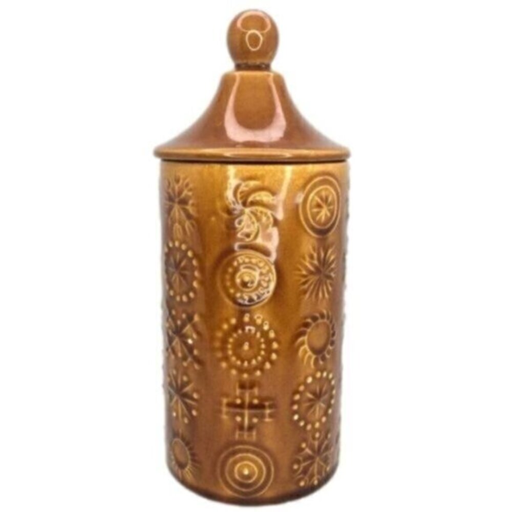Mid Century Modern TOS Japan Tall Atomic Ginger Jar